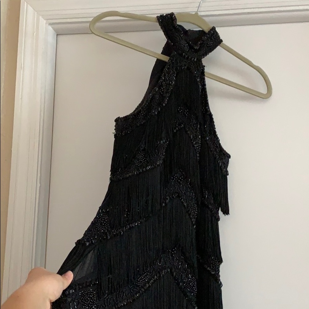 100% Silk BlackTie long dress